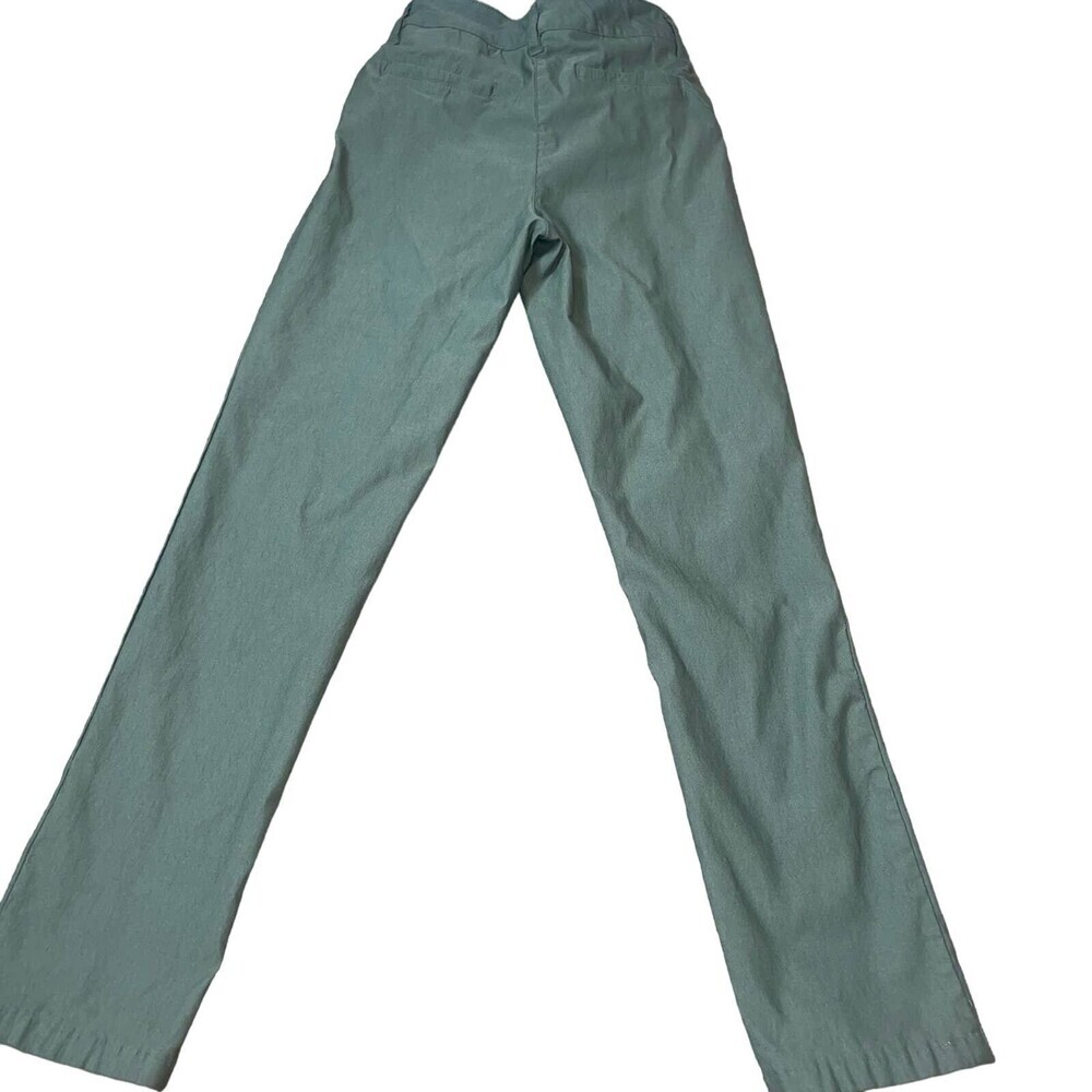 Nanette Lepore pants stretch olive green straight leg business SZ 8 comfort - Picture 3 of 11